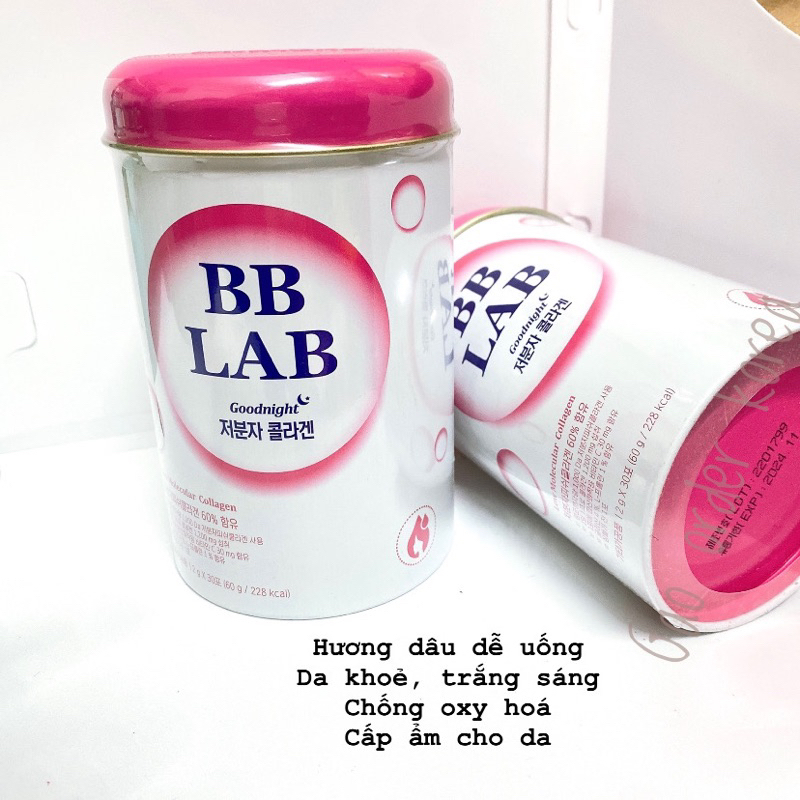 Bột uống ban đêm collagen BB LAB hộp 30 gói(full hộp)