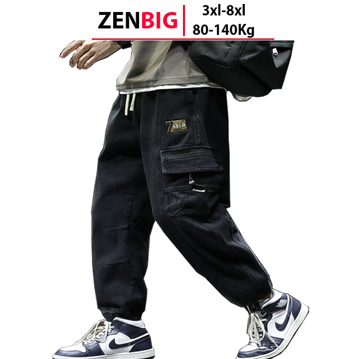 Quần jogger nam big size ZENBIG túi hộp vải kaki dành cho người mập người béo từ 80-140kg (3xl-8xl)