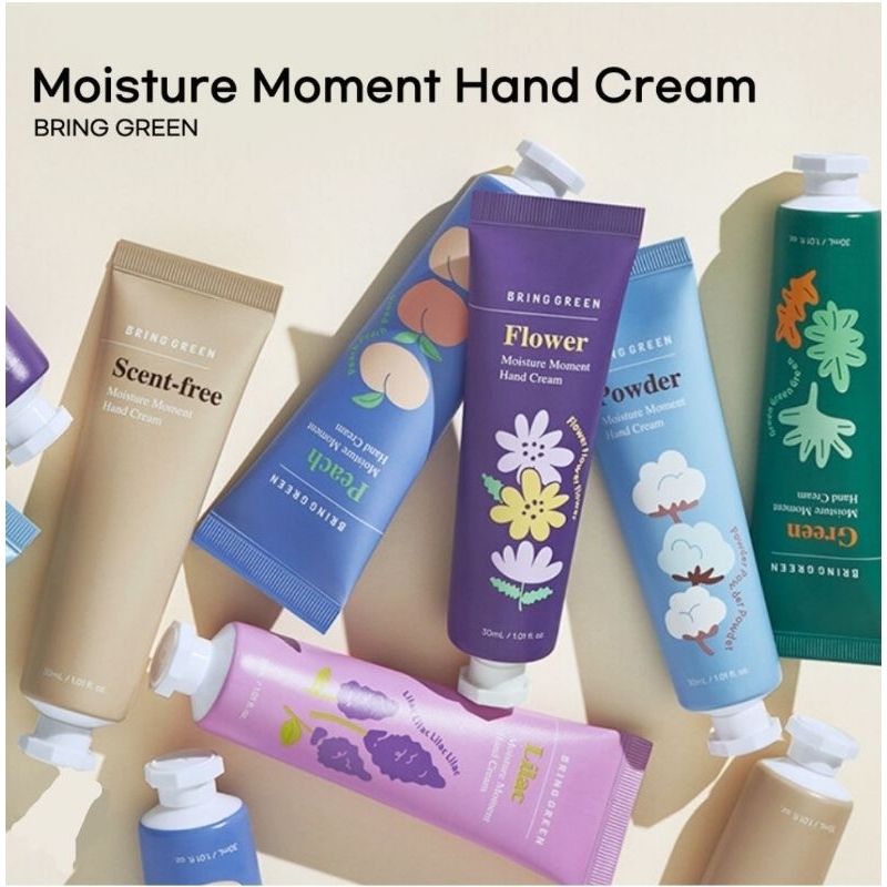 Kem dưỡng tay 𝗕𝗥𝗜𝗡𝗚 𝗚𝗥𝗘𝗘𝗡 Moisture Moment Hand Cream 30ml