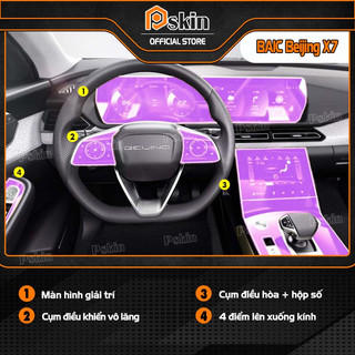 Dán PPF nội thất ô tô Bejing X7 chống xước, che mờ vết xước.