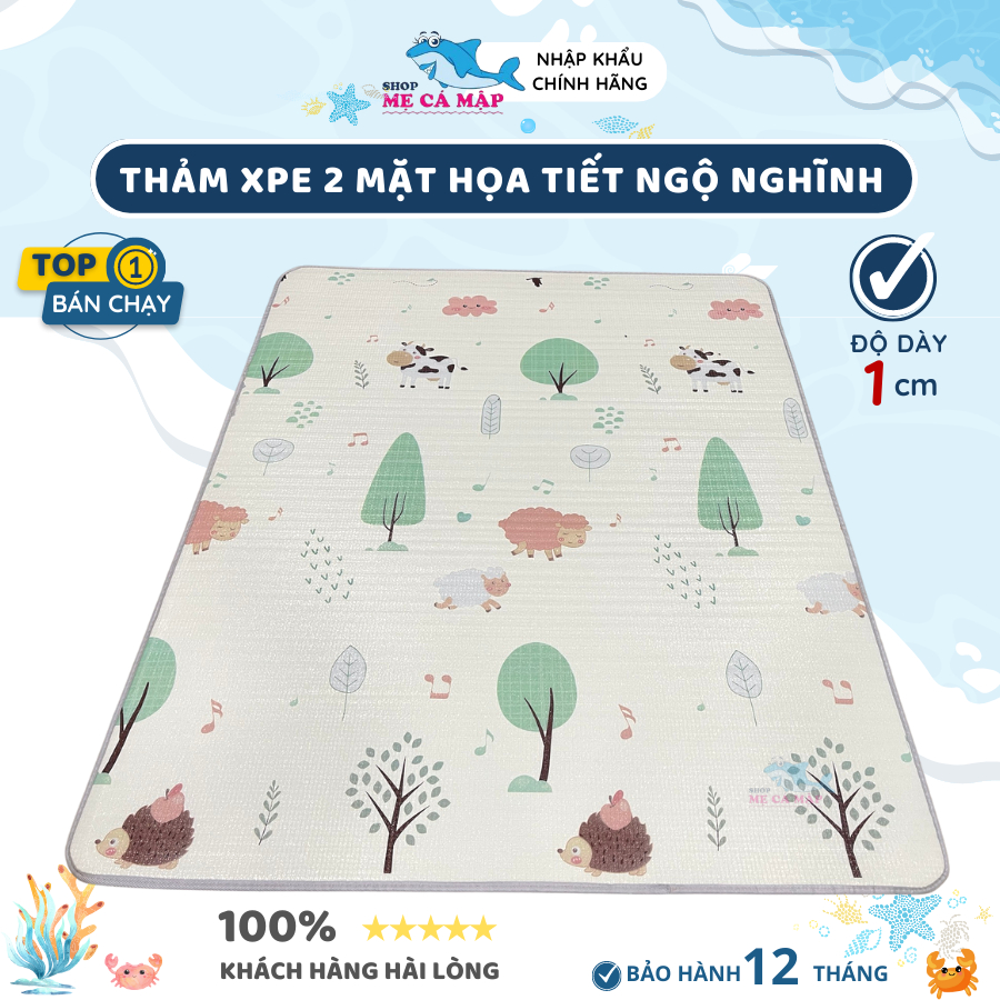 THẢM XPE SALE GIÁ GỐC, THẢM CHƠI CHO BÉ HOLLA DÀY 1CM 2 MẶT HOẠ TIẾT ĐẸP