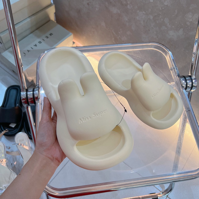 DÉP NHỰA ĐÚC THỎ XỊN ĐI ÊM KHÔNG BỊ XẸP CHÍNH HÃNG LOẠI 1 NỘI ĐỊA TRUNG D2202 D2203