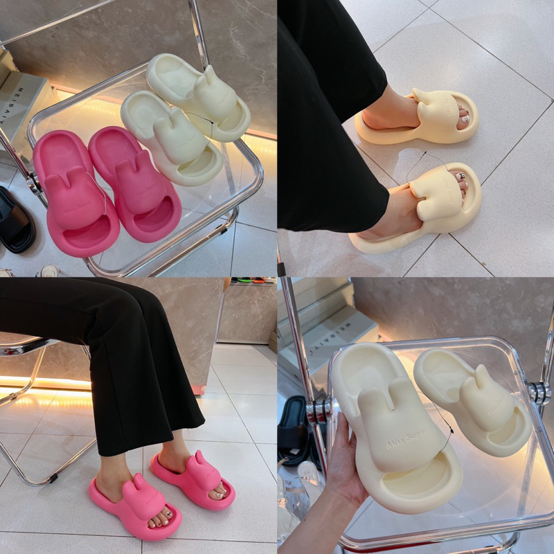 DÉP NHỰA ĐÚC THỎ XỊN ĐI ÊM KHÔNG BỊ XẸP CHÍNH HÃNG LOẠI 1 NỘI ĐỊA TRUNG D2202 D2203