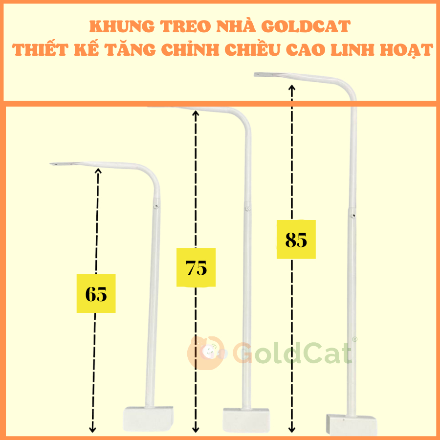 Bộ Màn Kèm Cây Treo Sơn Tĩnh Điện GOLDCAT Dùng Cho Nôi Cũi, Chất Liệu Vải Mắt Lưới, Bảo Vệ Giấc Ngủ Con.