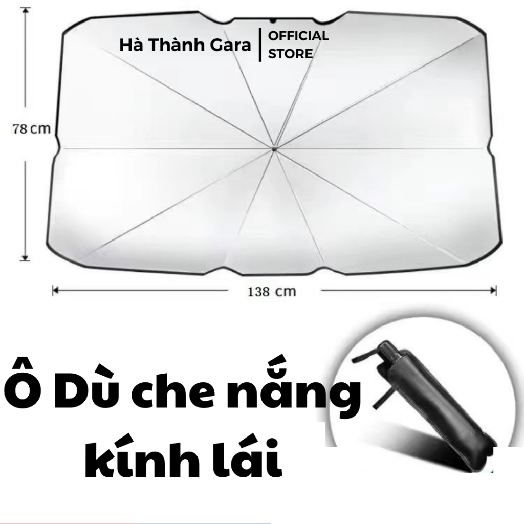 Ô Che Nắng Ô Tô Kính Lái Phủ Bạc Cao Cấp Chống Nắng Nóng Hiệu Quả Bảo Vệ Nội Thất Xe