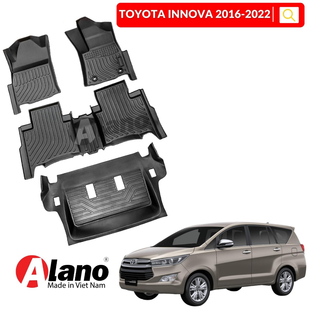 Thảm Lót Sàn Xe Ô Tô TOYOTA Innova 2017-2022 - Chất Liệu TPE Cao Cấp - Nhãn Hiệu ALANO