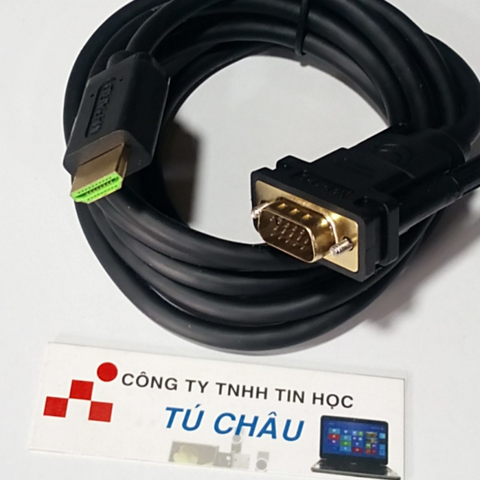 Cáp HDMI ra VGA: Cáp dài 1.8M (Cáp chuyển hình ảnh 1 chiều HDMI ra VGA) (M PARD)