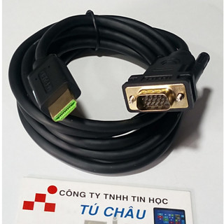Cáp HDMI ra VGA: Cáp dài 1.8M (Cáp chuyển hình ảnh 1 chiều HDMI ra VGA) (M PARD)