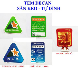 TEM DECAN DÁN nhãn năng lượng - tiết kiệm năng lượng - thương hiệu số 1 Tem trang trí năng lượng nội địa Nhật