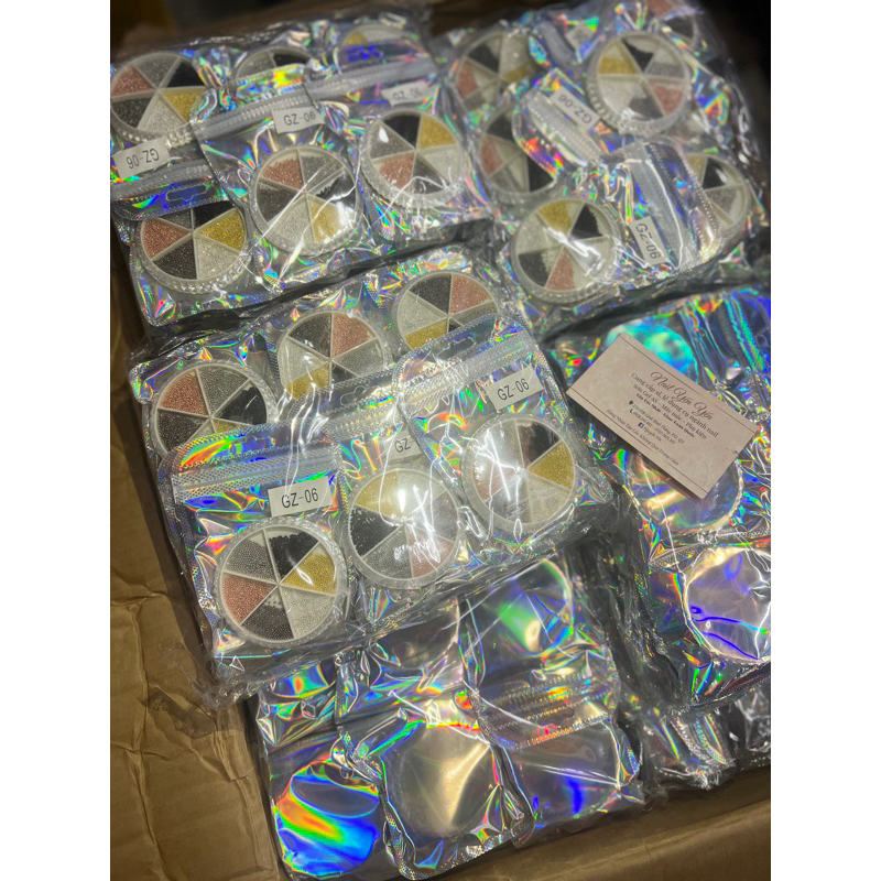 Khay bi 6 màu trang trí móng