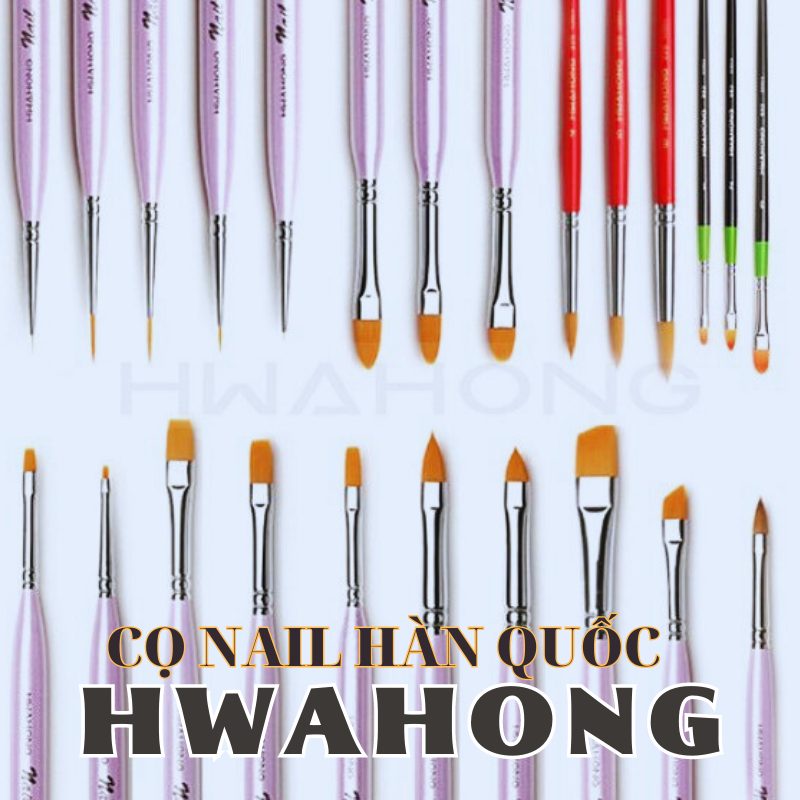 Cọ nail cao cấp Hàn Quốc Hwahong cọ vẽ nail chuyên nghiệp cho nghệ thuật móng tay nhiều size chọn lựa (1 cây)