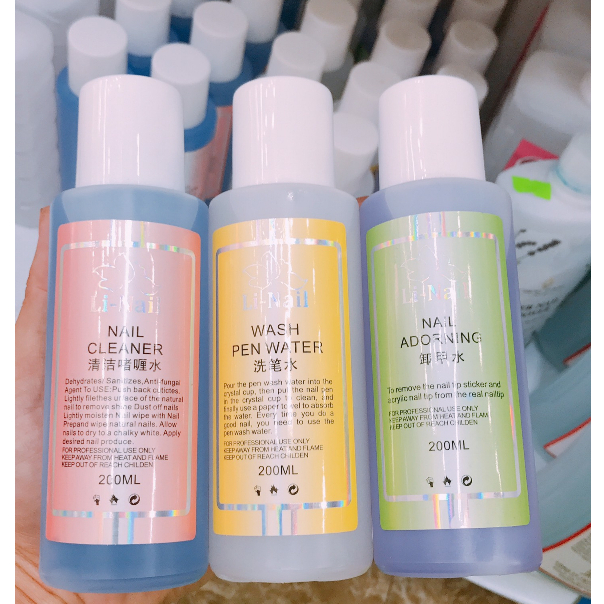 Dung dịch nước lau gel, nước ủ phá móng, nước rửa cọ LiNail