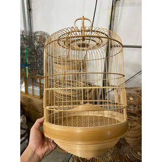 Lồng yến, tiểu mi, choè đất chất liệu trúc già size 28*36 kèm phụ kiện