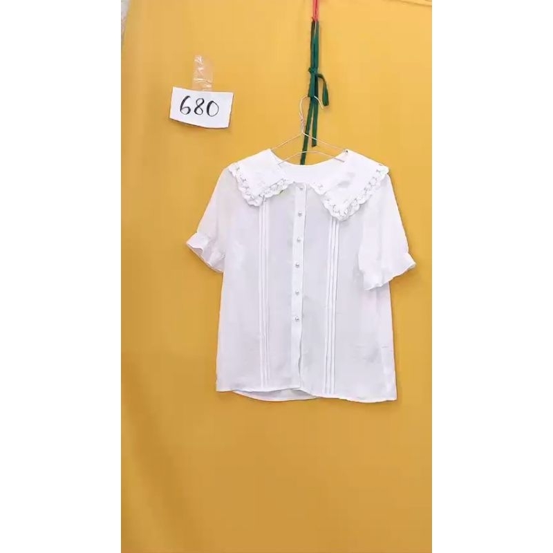 áo sơ mi trắng tiểu thư size S -M.S680