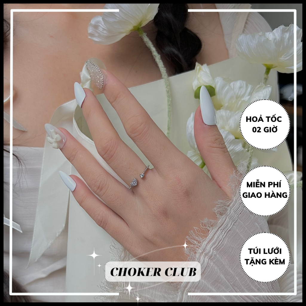 Nhẫn đính trái tim và đá có khe hở R91 Choker Club