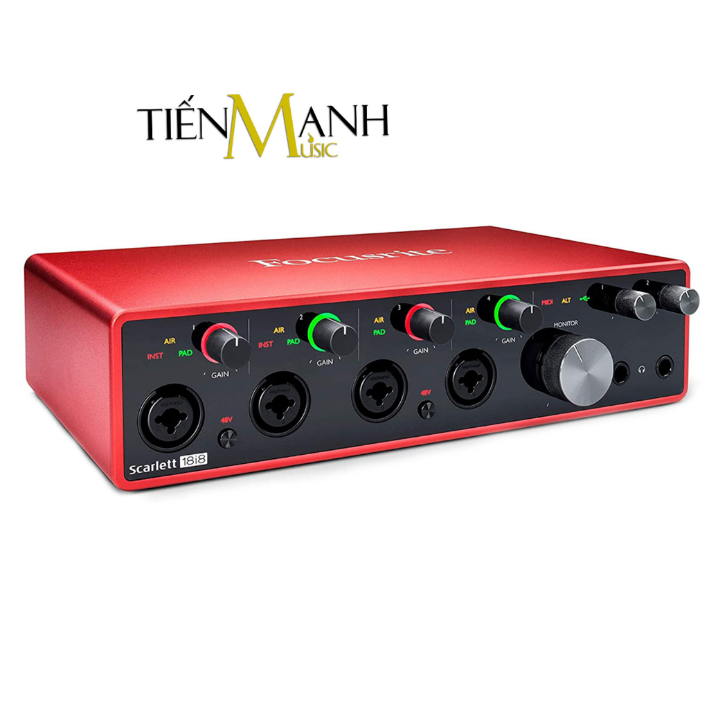 Focusrite Scarlett 18i8 Gen 3 Sound Card Âm Thanh - Focus USB Audio Interface SoundCard