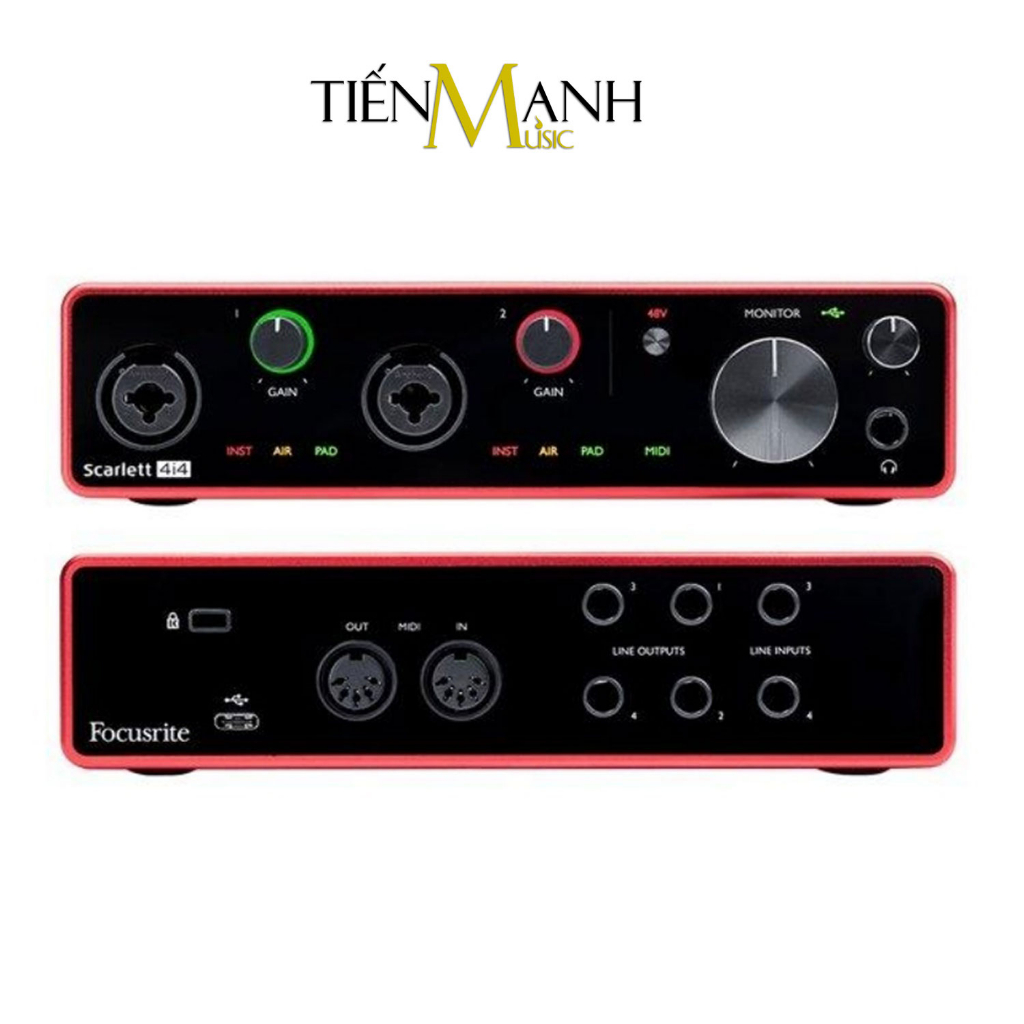 Focusrite Scarlett 4i4 Gen 3 Sound Card Âm Thanh  - Focus USB Audio SoundCard
