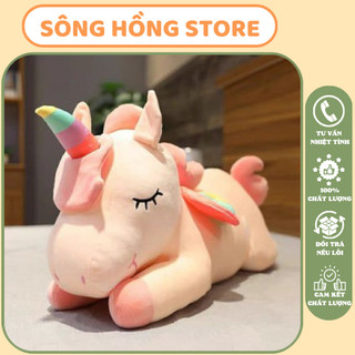 (FREESHIP-Xả Hàng) Gấu Bộng Kì Lân/Ngựa Pony Nằm Size 55cm-80cm