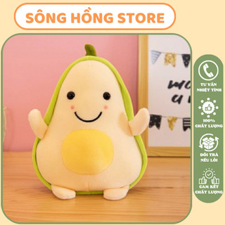 Gấu Bông quả bơ Dài, bơ ú tròn, gối ôm bơ vải co giãn 4 chiều siêu mềm mịn