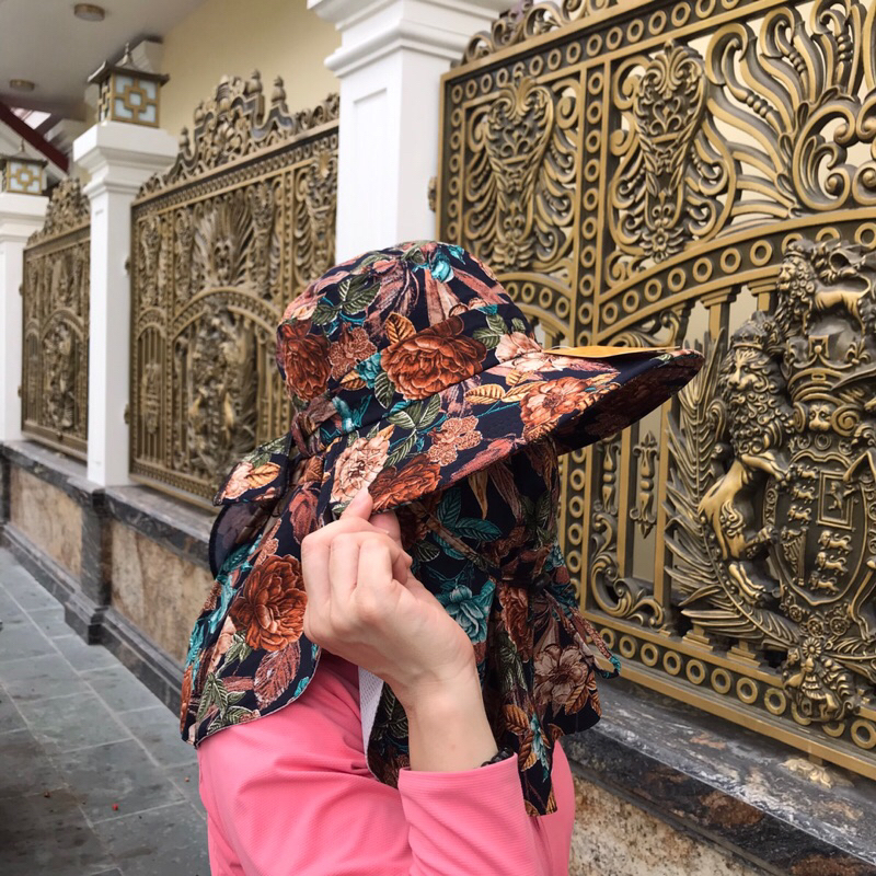 Mũ Che Nón Chống Nắng khẩu trang Cao Cấp 02 Lớp