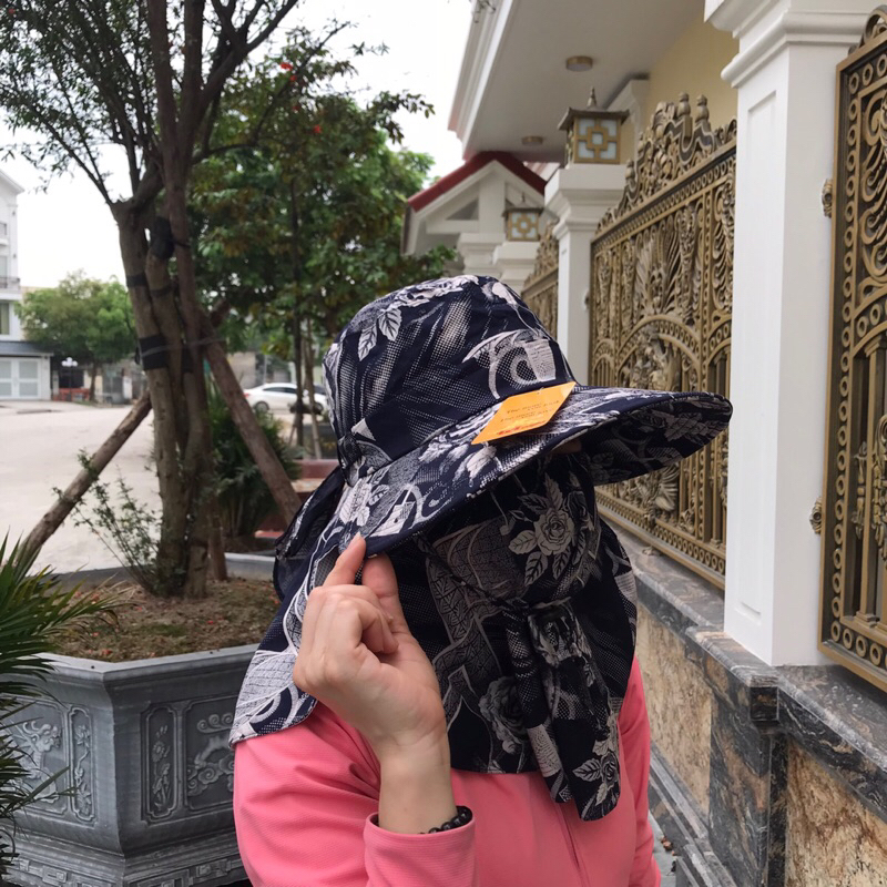 Mũ Che Nón Chống Nắng khẩu trang Cao Cấp 02 Lớp