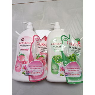 (Chọn mùi)Gervenne - Sữa tắm 1200g  + Tặng túi sữa tắm 450g