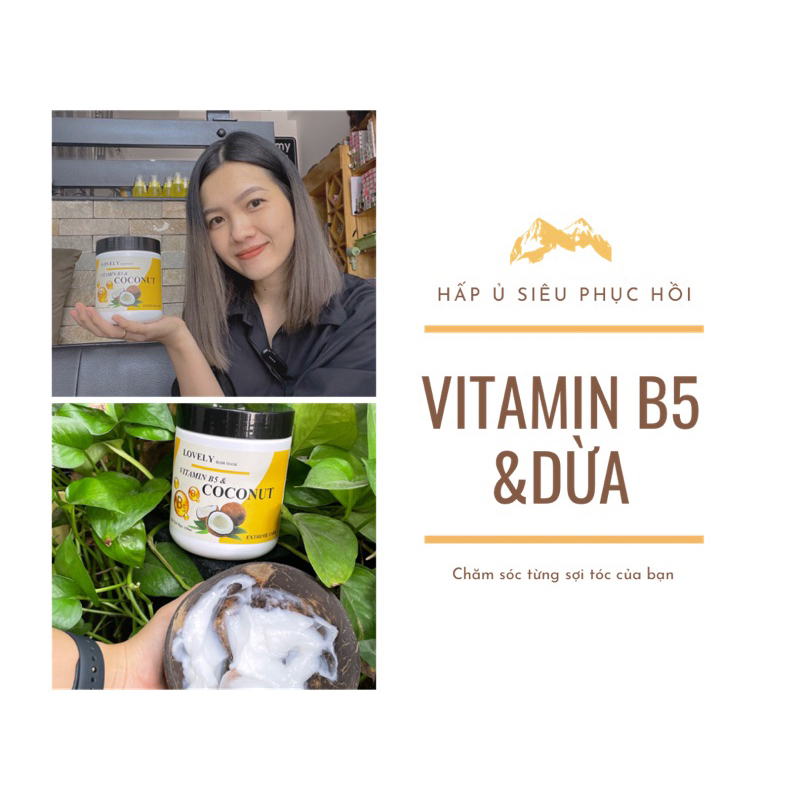 Kem Ủ Tóc Dừa &amp; Vitamin B5 LOVELY dùng Cho Mọi Loại Tóc ,Giúp Tóc Mềm Mượt,Phục Hồi Hư Tổn nhanh