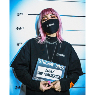 5THEWAY® /solid/ LETTER LOGO MASK™ in BLACK aka Khẩu Trang Đen