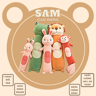 Gấu bông gối ôm hình thú cho bé nhà sam, thú nhồi bông hình con vật đáng yêu