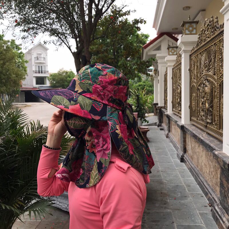 Mũ Che Nón Chống Nắng khẩu trang Cao Cấp 02 Lớp