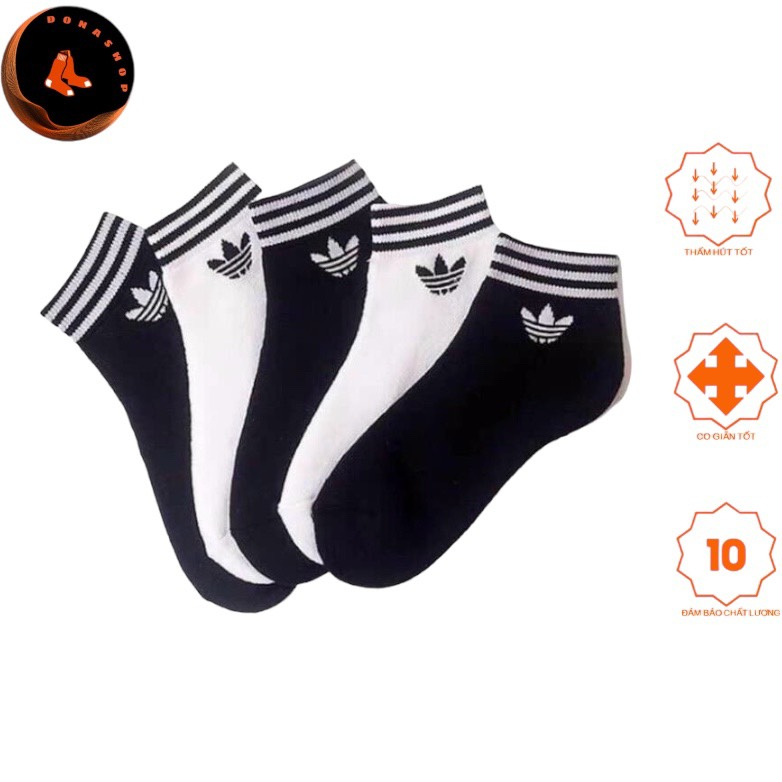 Tất/Vớ 3 Bông Cổ Trung Cotton Cao Cấp Thoáng Khí Thời Trang Năng Động - UNISEX