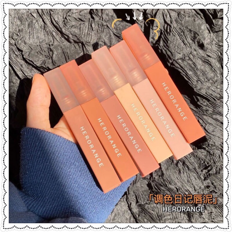 Son lì HERORANGE mềm mịn như nhung chống thấm nước chống khô môi lâu trôi