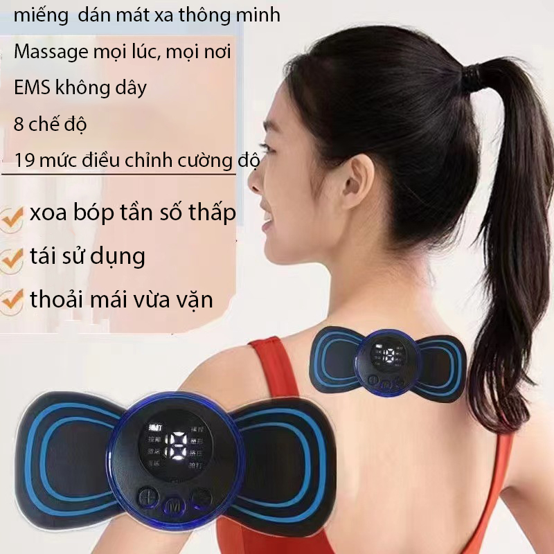 Miếng Dán Massage Xung Điện Máy Massage Toàn Thân 8 Chế Độ-19 Cường Độ Giảm Đau Nhức Hiệu Quả