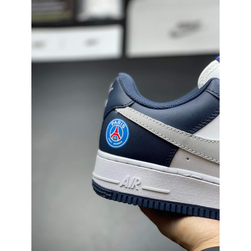 Gìay thể thao Air Force 1 PSG , sneaker AF1 PSG xanh trắng bản chuẩn đi êm ái bảo hành 3 tháng tặng kèm hộp