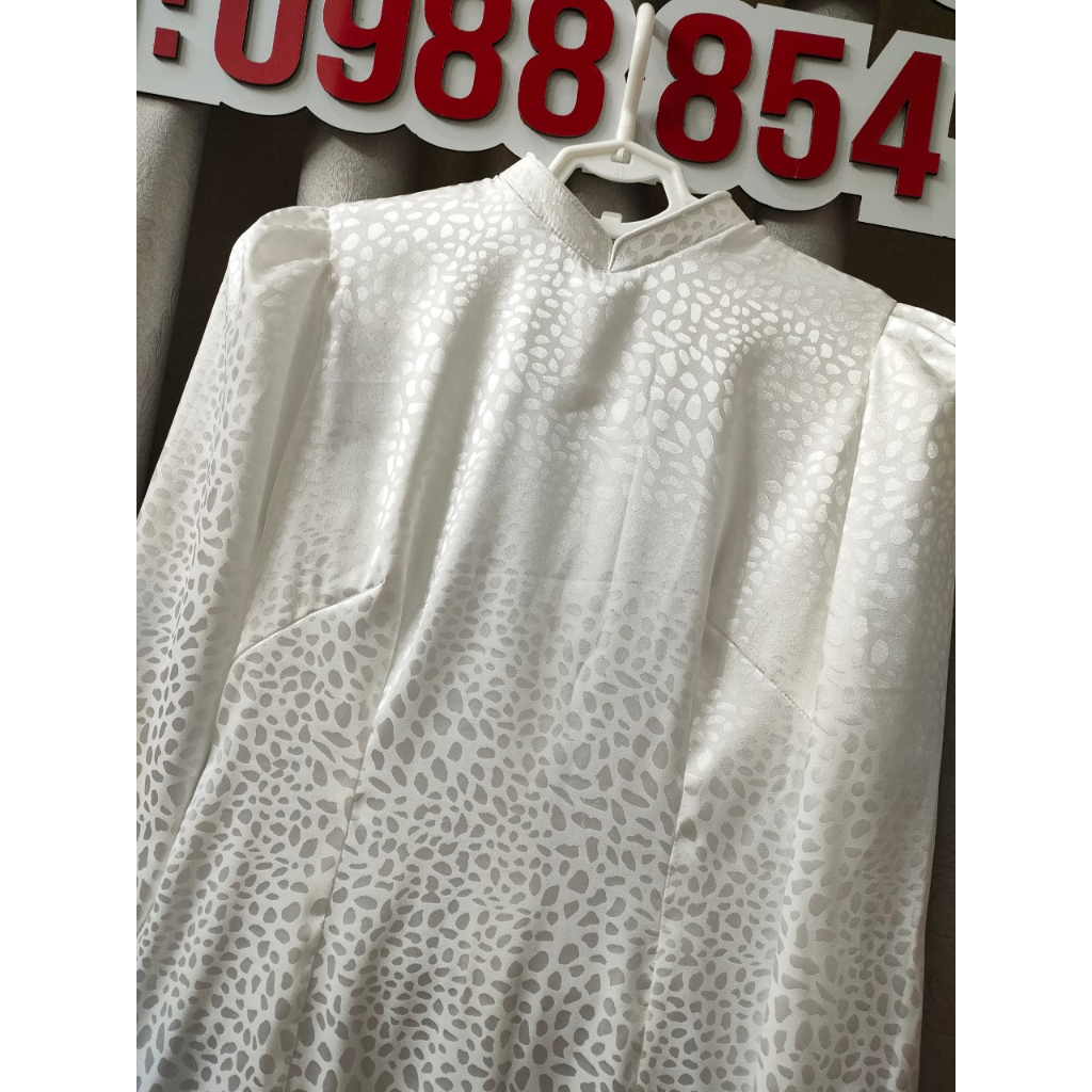 Áo Dài gấm trắng học sinh