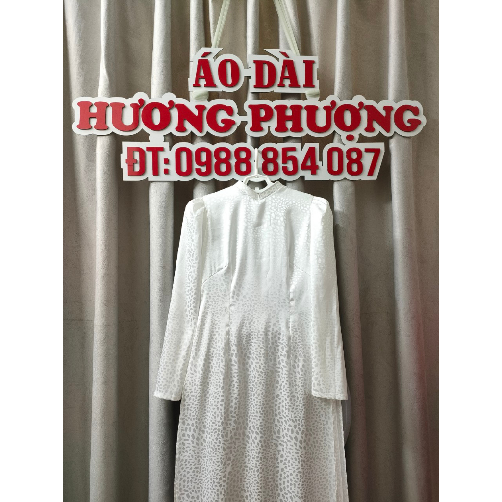 Áo Dài gấm trắng học sinh