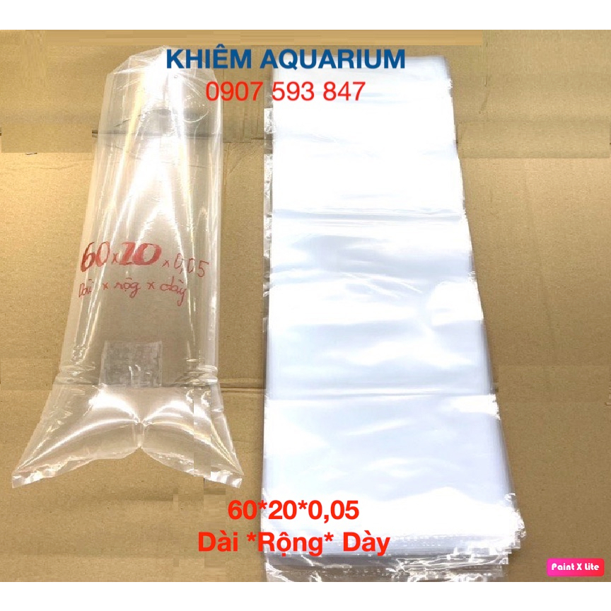 Bao đóng cá cảnh, guppy, cá vàng, Koi nhiều kích thước