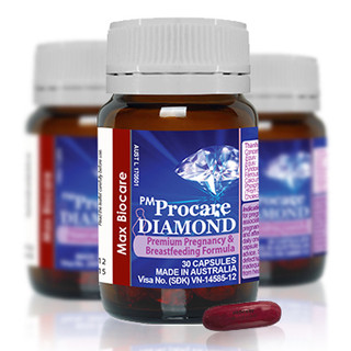 Viên uống bổ sung vitamin cho mẹ PM Procare diamond Úc lọ 30 viên nang | Tìm thuốc