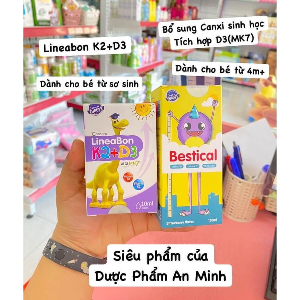 Bestical Canxi sinh học bổ sung Canxi dành cho bé từ 4 tháng lọ 120ml