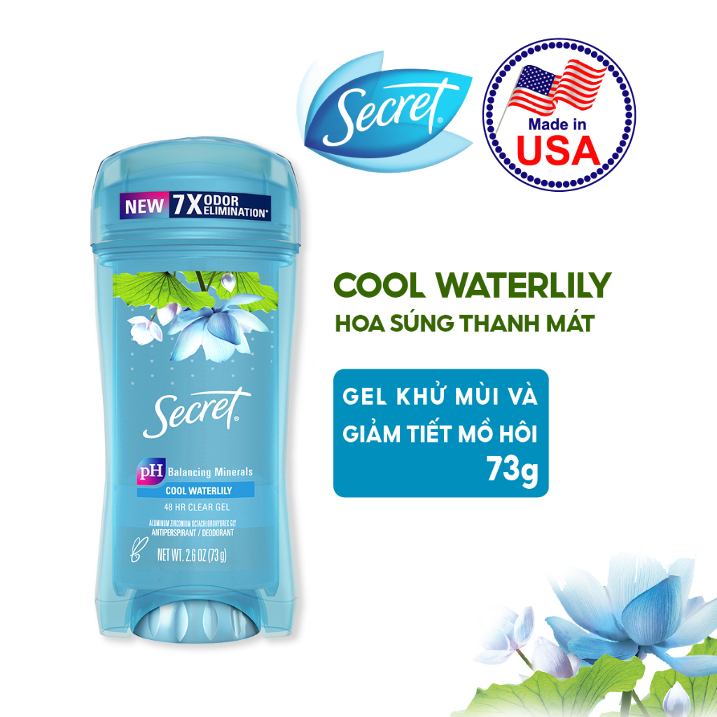 [MẪU MỚI] Lăn Gel Khử Mùi SECRET MỸ 73g - Nhập Khẩu Chính Hãng - Khử Mùi và Giảm Tiết Mồ Hôi