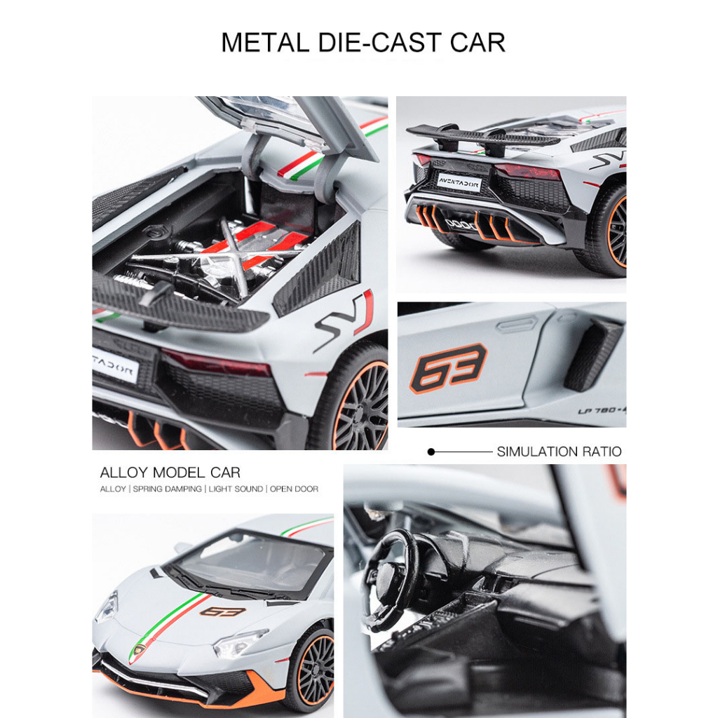 Mô Hình Decor Xe Lamborghini 780 Cao Cấp Thiết Kế Tinh Sảo Tỷ Lệ 1:32 15 Cm
