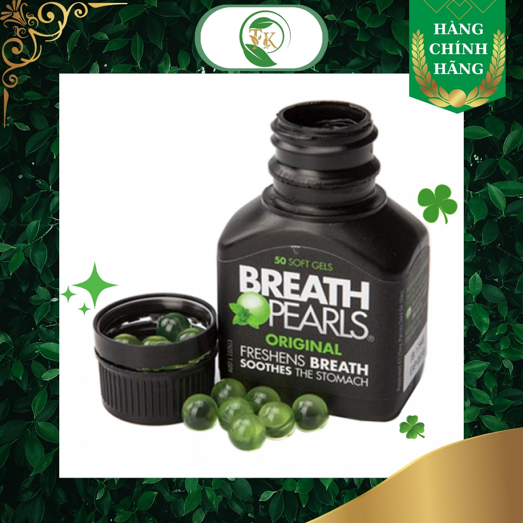 Viên thơm miệng Breath Pearls - Viên Uống Thơm Miệng Thảo Dược