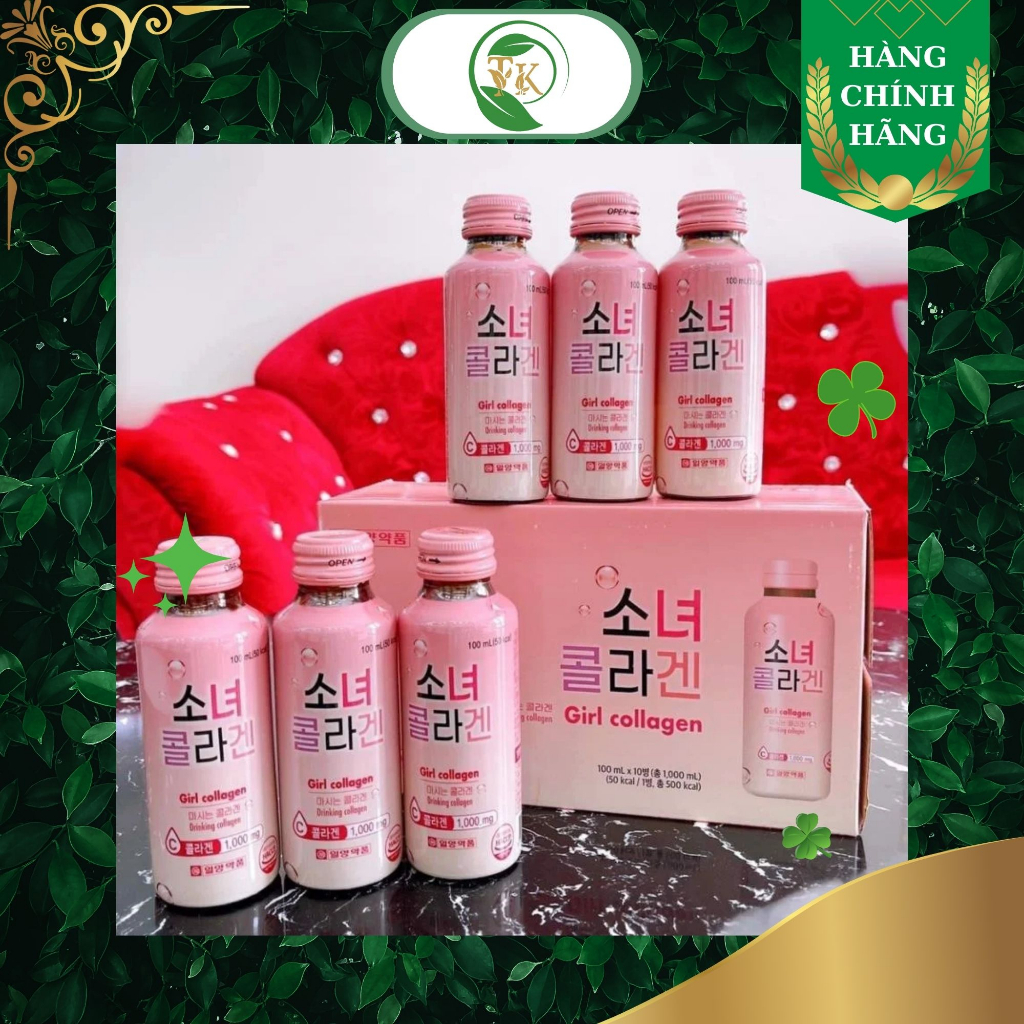 Collagen Uống Hàn Quốc Girl Collagen Nước Uống Bổ Sung Collagen Làm Đẹp Da Hộp 10 Chai