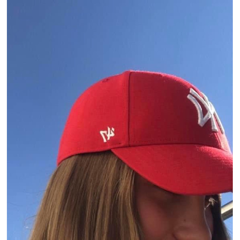 Nón MLB x 47 Brand Mỹ_Logo NY red