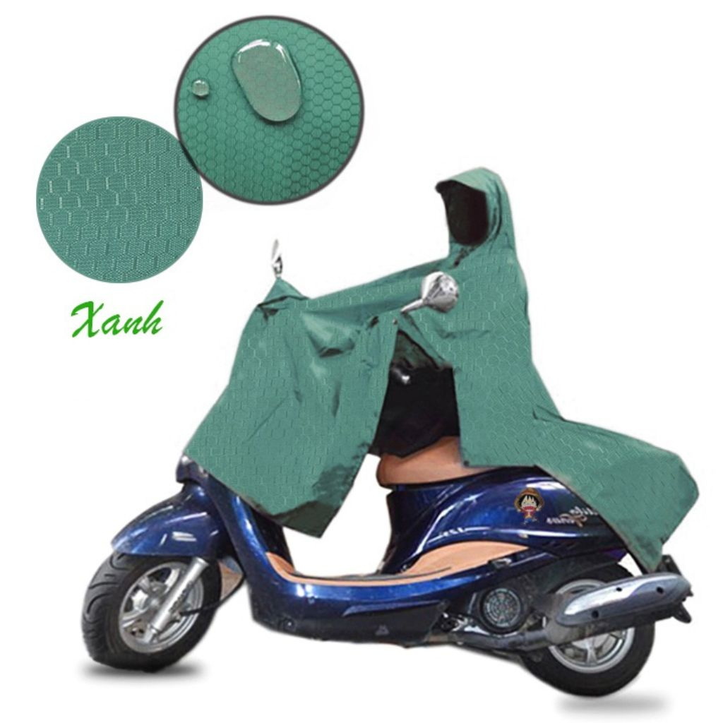 Áo Mưa Người Lớn Siêu Chống Thấm Vải Dù Da Cá Xẻ Tà Cánh Dơi Cao Cấp Siêu Bền