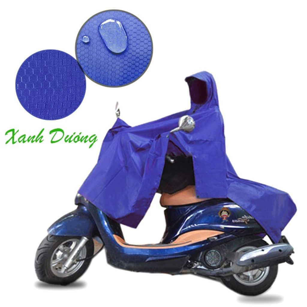 Áo Mưa Người Lớn Siêu Chống Thấm Vải Dù Da Cá Xẻ Tà Cánh Dơi Cao Cấp Siêu Bền
