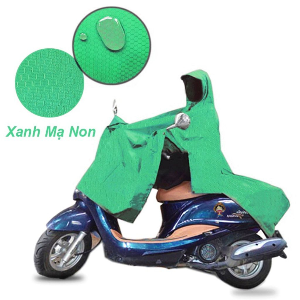 Áo Mưa Người Lớn Siêu Chống Thấm Vải Dù Da Cá Xẻ Tà Cánh Dơi Cao Cấp Siêu Bền