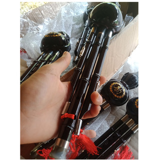 Sáo bầu ngọc 2 bè màu đen