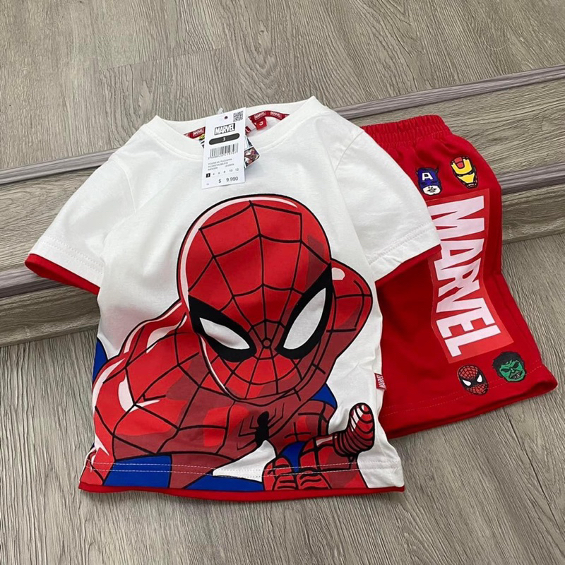 Bộ Đùi Cho Bé , Bộ Người Nhện Đỏ Cộc Tay Chất Cotton Cho Bé - Nhà Cam