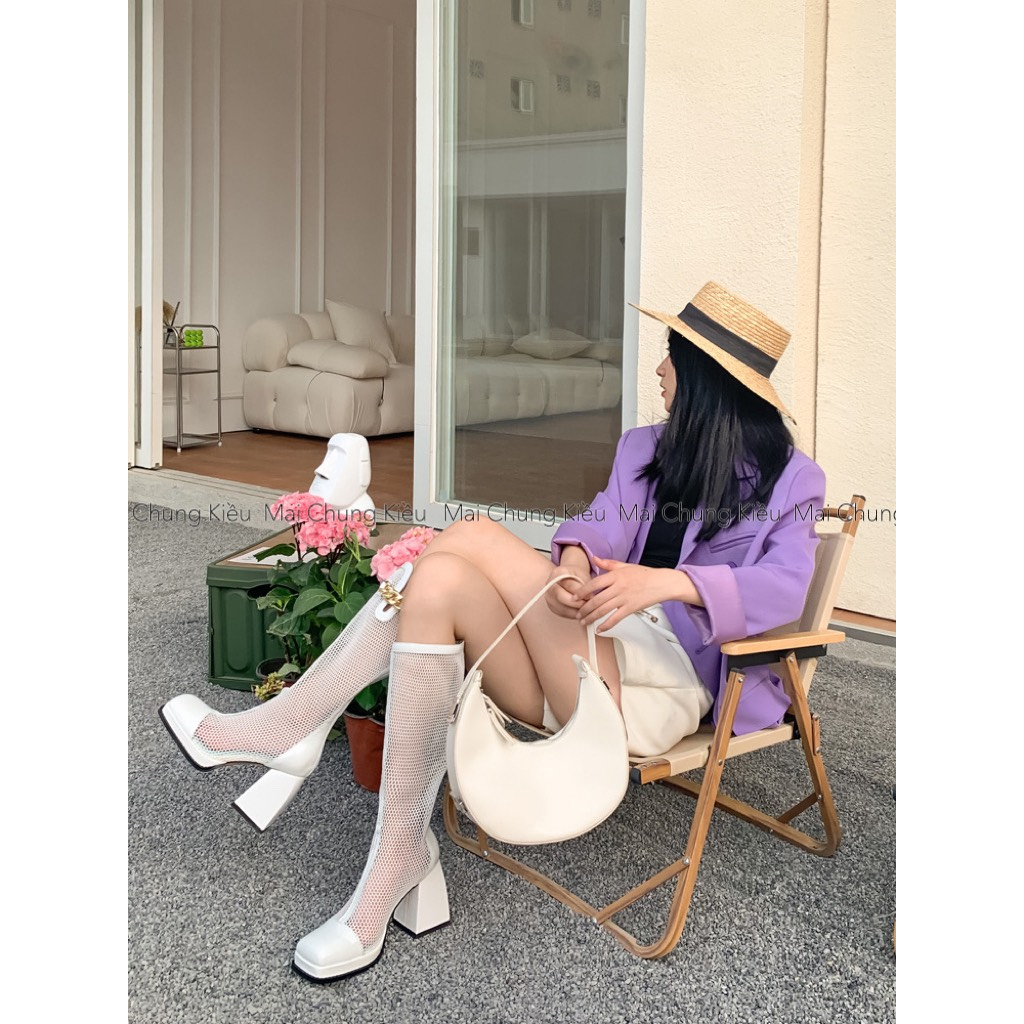 B02 Bốt Lưới Hè 10p, Dành Cho Bắp Chân Dưới 35cm